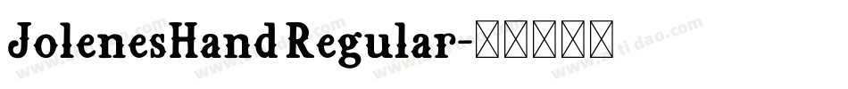 JolenesHand Regular字体转换